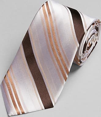 Jos. A. Bank Mens Reserve Collection Stripe Tie - Long, Brown, EXTRA LONG