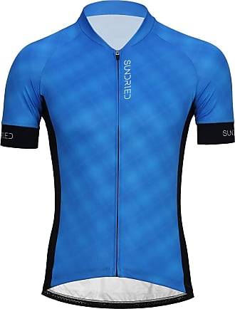 Sundried Women's Short Sleeve Plaid Cycle Jersey Road Bike Cycling Top Blue Mountain Bike Shirt 