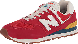 New Balance Men's 574 Suede Trainers Red