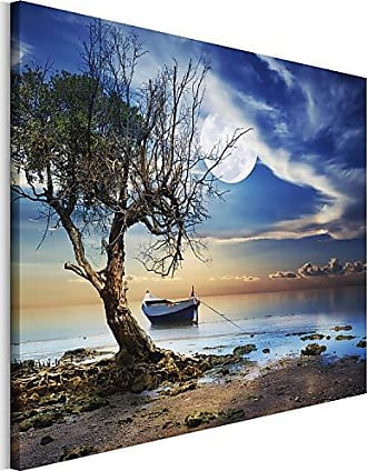 Leinwand-Bilder 100x50 Wandbild Canvas Kunstdruck Felsen Strand Sonne Landschaft 