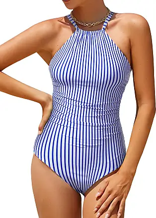 Holipick Women High Neck One Piece Swimsuit Tummy Control Bathing Suit  Criss Cross Swimwear Black at  Women's Clothing store