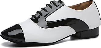 MINITOO Mens JF250509 Comfort Standard Leather Ballroom Latin Dance Shoes 