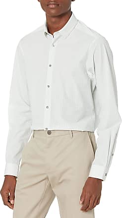 Calvin Klein Mens Dress Shirt Slim Fit Everyday Active 4-Way Stretch, Sage, 14-14.5 Neck