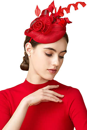 YIULSG Fascinators for Women Feather Fascinator Hats Headband Pillbox Hat for Wedding Church Deryby Tea Party 