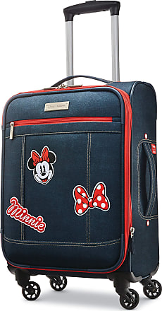 American Tourister American Tourister Disney Softside Luggage with Spinner Wheels, Minnie Mouse Denim, Checked-Medium 21-Inch