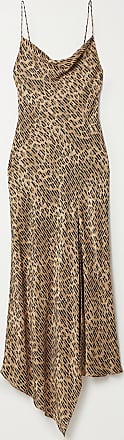 Alice & Olivia Harmony Draped Leopard-print Satin-twill And Voile Dress - Animal print - US0,US2,US4,US6,US8,US10,US12