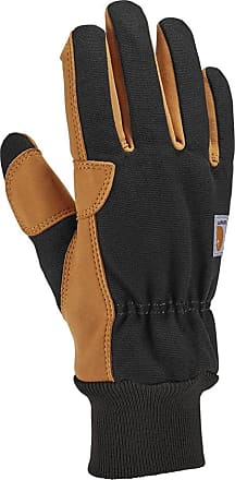 Carhartt Men's High Dexterity Open Cuff Gloves, Large, Black/Barley