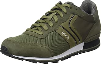 Sale Hugo Boss Parkour Runn Nymx 50317133 308 Mens Trainers Dark Green Shoes 
