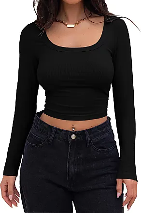 Backless Tops for Women Sexy - Casual Y2K Crop Shirts Long Sleeve Crew Neck  Slim Fit Cut Out T-Shirts, navy, XS : : Clothing & Accessories