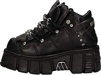 Femme Chaussures Chaussures plates Chaussures et bottes à lacets Chaussures à lacets New Rock en coloris Noir 