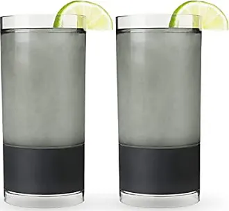 Host Freeze Insulated Martini Stemless Cocktail Glasses in Grey