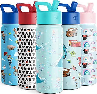 Summit Collection Simple Modern Disney Pixar Kids Water Bottle with Straw Lid Reusable Insulated Stainless Steel Cup for School 14oz Pixar Pals 