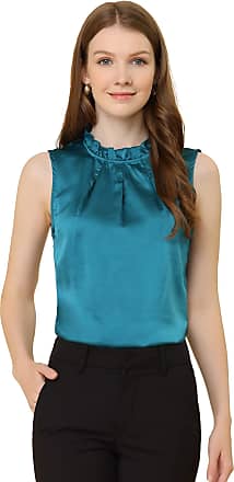 Two blue Sisters Sleeveless Blouse pink-gold-colored flecked casual look Fashion Blouses Sleeveless Blouses 