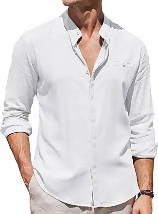 Men's Linen Shirt Summer Shirt Beach Shirt Collar Spring & Summer