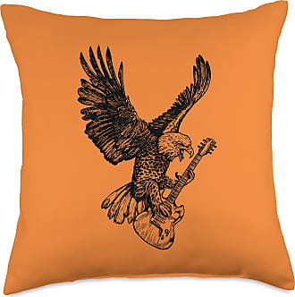 16x16 Multicolor SEEMBO Eagle Playing Musician Drummer Drumming Band Throw Pillow 