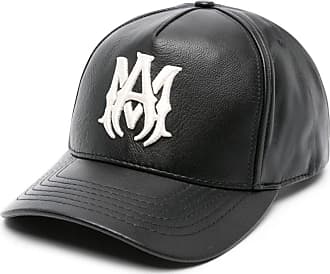 Ma Logo Leather Baseball Cap