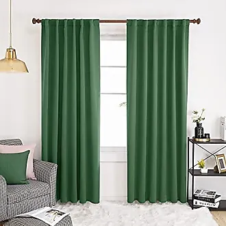 Faux Linen 100% Total Blackout Curtains - Insulated Energy-Efficient for  Winter | 2 Deconovo Panels