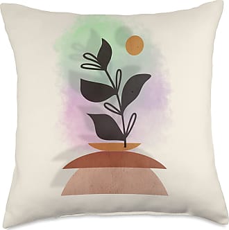 Multicolor EarthBoho Abstract Sun Desert Landscape Flower Throw Pillow 16x16 