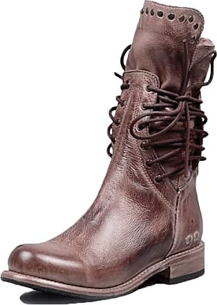 ladies leather military boots
