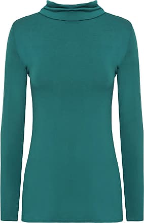 WearAll New Ladies Turtle Neck Long Sleeved Stretch Plain Polo Top Womens Jumper 8-26