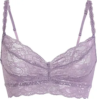 Silk-satin and Chantilly lace triangle bra