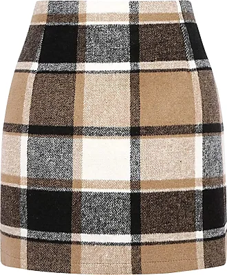 Xmas Womens Tartan Ruffle Mini Skirt Check Casual Plaid High Waist