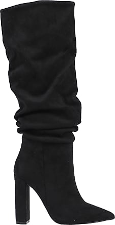 Stivaletti in velluto Tacco largo gambale alto alta neri Donna 15-25 cm 