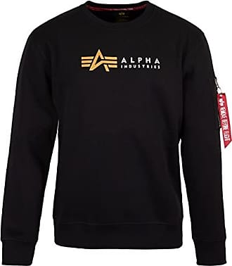 und Fitnesskleidung Sweatshirts Herren Bekleidung Sport- Training Alpha Industries Andere materialien sweatshirt in Schwarz für Herren 