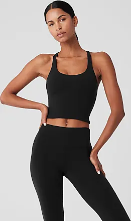 Alo Crop Topplus Size Women's Shockproof Yoga Bra - Nylon Spandex Crop Top  With Zipper