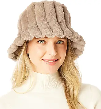 Winter Bucket Hat for Women Faux Fur Sherpa Fuzzy Warmer Fisherman Hats for  Women