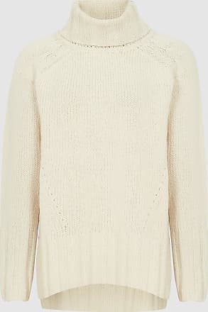 womens cream polo neck jumper