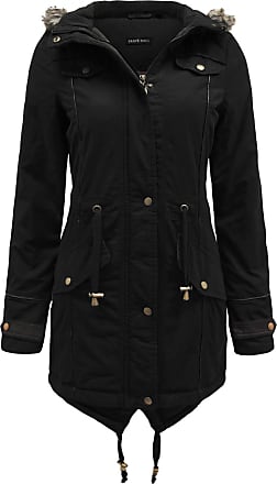 NEW Women’s Black Coat Jacket Hooded Brave Soul Ladies Parka winter SIZE 10 