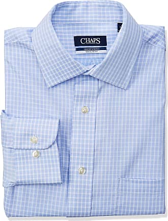 Mens Blue Reg Fit Wrinkle Free Essentials NWT Details about   CHAPS Fine Line Dress Shirt 