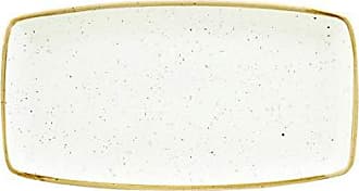 Churchill STONECAST Oblong Plate Barley White Platte Porzellan 35x18,5  cm weiß 