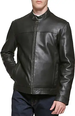 Cole Haan Men's Quilted Jacket with Wool Yoke, Black, Small at  Men's  Clothing store