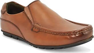 Base London CARNOUSTIE Mens Soft Leather Slip-On Moccasin Loafers Shoes Waxy Tan 