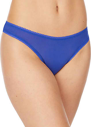 HappyTra Womens Hipster Panties Orange and Blue Tartan Polyester Soft Bikini Brief Underwear