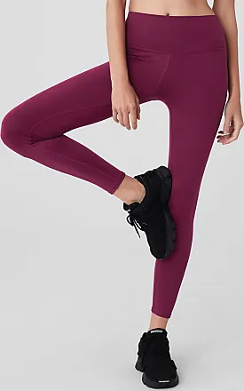 DKNY Women's Purple High Waist 7/8 Yoga Leggings (Purple, XS) 