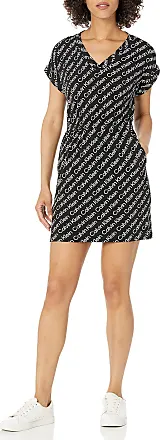 Calvin Klein Women's Short Sleeve Logo T-Shirt Dress, Ochre, Small