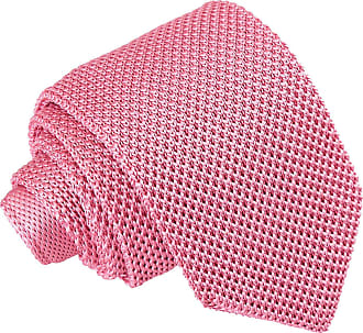 DQT Knit Knitted Houndstooth White Navy Casual Mens Slim Tie