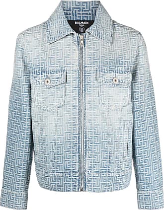 Sandro Grenade Monogram Denim Jacket