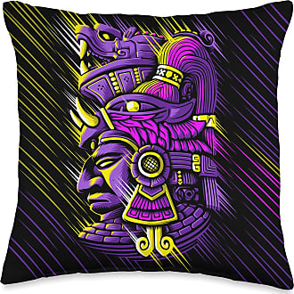 Maya Psychedelic Native Aztec Throw Pillow, 16x16, Multicolor