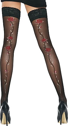 Sara Adrian Ladies Gorgeous Sheer Stockings Hold-Ups Hosiery M-L, DEEP TAN