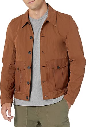 Billy Reid Mens Quilted Brass Snap Michael Jacket with Suede Details 
