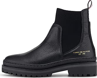 Tommy Hilfiger Fw0fw06730 Monochromatic Chelsea Boot Bds Black 39 Eu Dames Schoenen voor voor Laarzen voor Enkellaarzen 