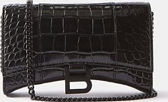 Hourglass quilted metallic crinkled-leather shoulder bag