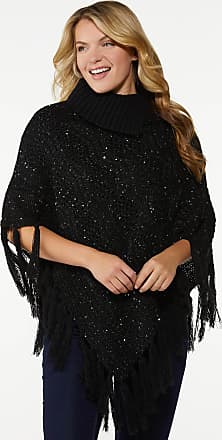 Womens Clothing Jumpers and knitwear Ponchos and poncho dresses Colville Windowpane-check Wool Poncho in Black 