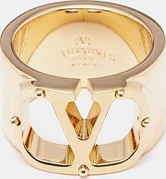 Valentino Garavani - V-Logo Ring - Womens - Yellow Gold
