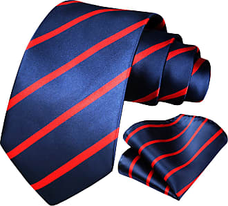 for Men Mens Accessories Ties David Van Hagen Striped Silk Tie And Hanky Set in Navy/Red/White Blue 