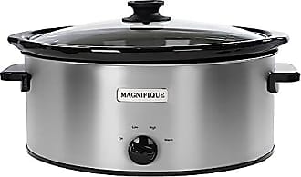 Magnifique 4-Quart Slow Cooker with Casserole Manual Warm Setting - Perfect Kitchen Small Appliance for Family Dinners, Dishwasher Safe Crock, Black